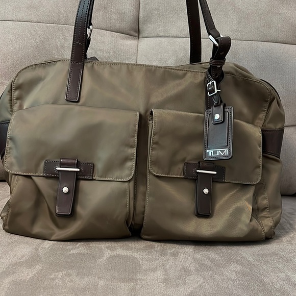 Tumi Bags Tumi Voyager Travel Tote With Leather Trim And Detachable Strap Poshmark